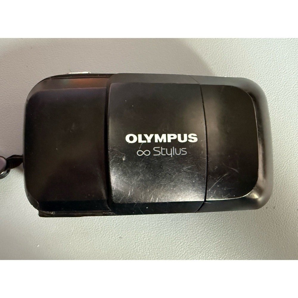 Olympus Stylus Infinity AF 35mm Point & Shoot Film Camera Black w/ Wrist Strap